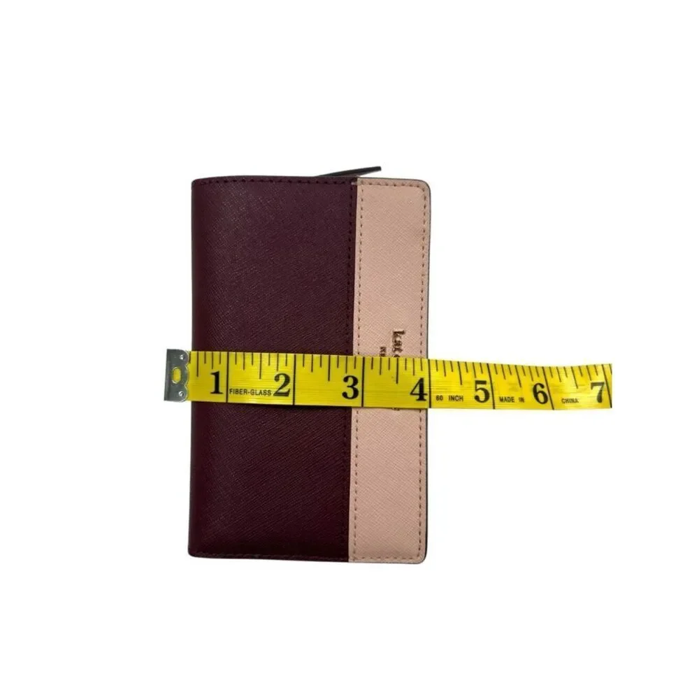Kate Spade Cameron Two Tone Bifold Wallet Mulberry Smoke